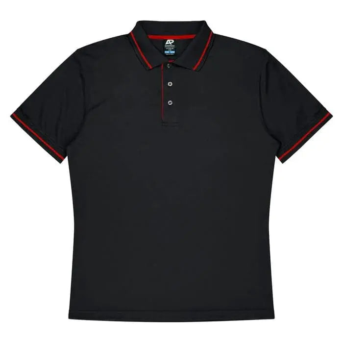 Aussie Pacific Cottesloe Men's Polo Shirt 1319 Aussie Pacific BLACK/RED S